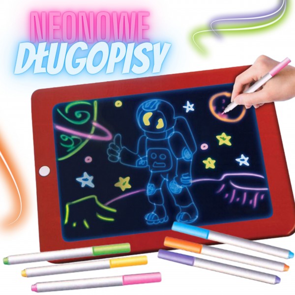 Magic Graphics Drawing Tablet Neon Colors-Rotaļlietas-bebis.lv