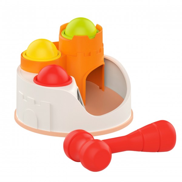 WOOPIE Punch Lock Balls Hammer Educational Toy 12m+-MAZUĻIEM (~0-5 gadi)-bebis.lv