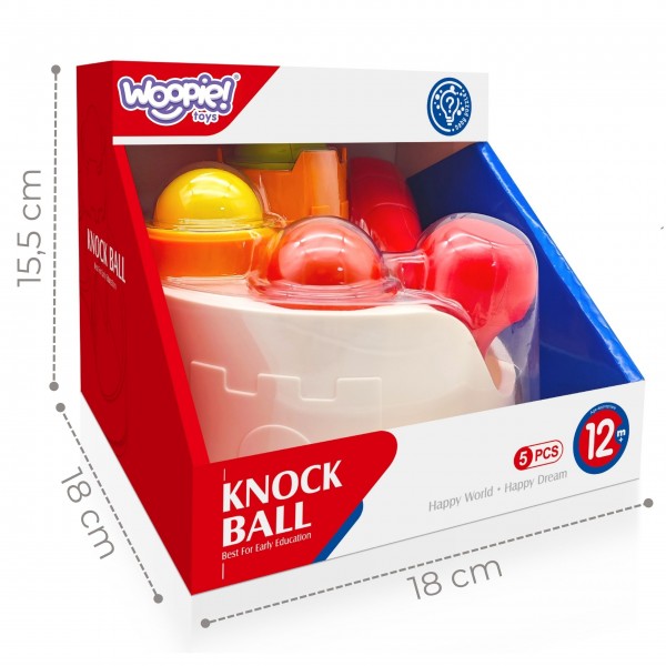 WOOPIE Punch Lock Balls Hammer Educational Toy 12m+-MAZUĻIEM (~0-5 gadi)-bebis.lv