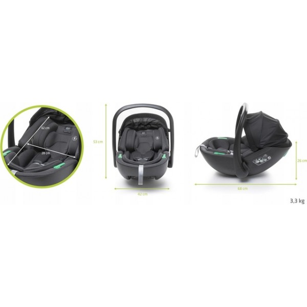 Autosēdeklis NEO graphite I-size 40-87 cm-Autokrēsliņi bērniem-bebis.lv