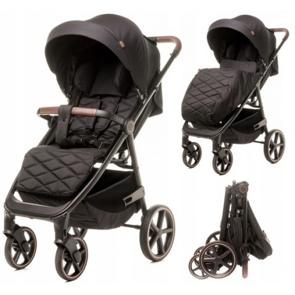 Коляска STINGER PRO black-Детские коляски и принадлежности-bebis.lv