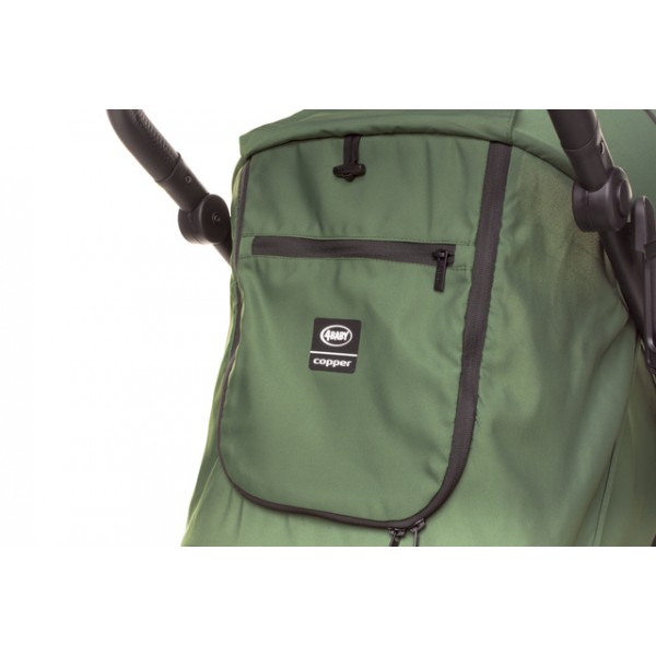 Детская коляска COPPER green-Детские коляски и принадлежности-bebis.lv