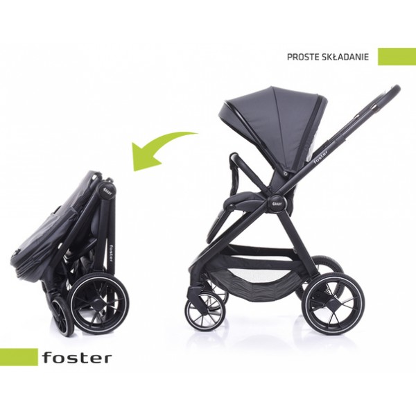 Коляска FOSTER graphite (реверсивная)-Детские коляски и принадлежности-bebis.lv