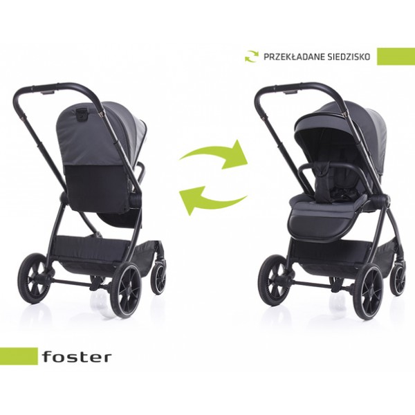 Коляска FOSTER graphite (реверсивная)-Детские коляски и принадлежности-bebis.lv
