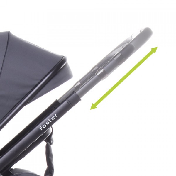 Коляска FOSTER graphite (реверсивная)-Детские коляски и принадлежности-bebis.lv