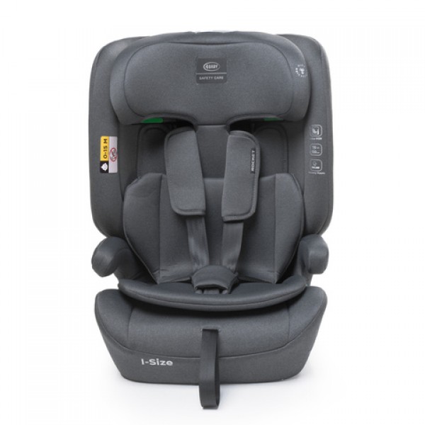 4B FOTELIK ROCKET 76-150CM GRAPHITE I-SIZE--bebis.lv