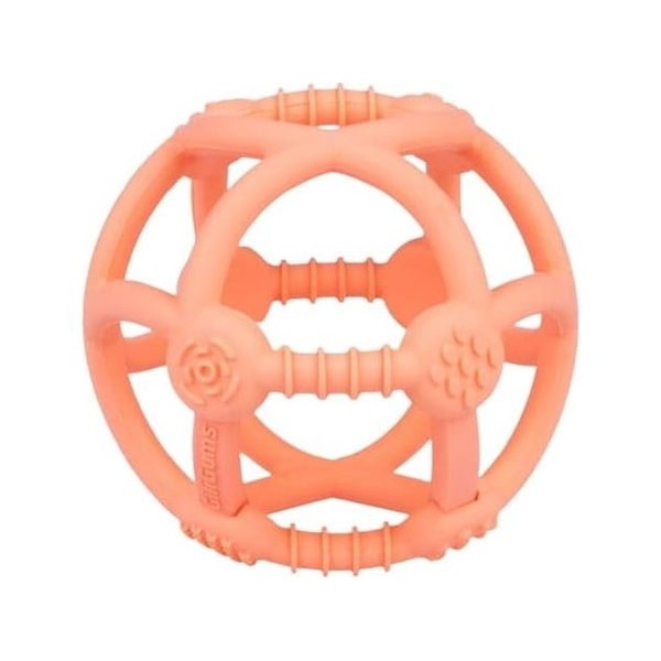 Silicone teething ball 50099 peach-MAZUĻIEM (~0-5 gadi)-bebis.lv