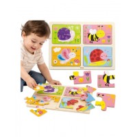 Wooden Puzzle Insects 4 in 1 50189