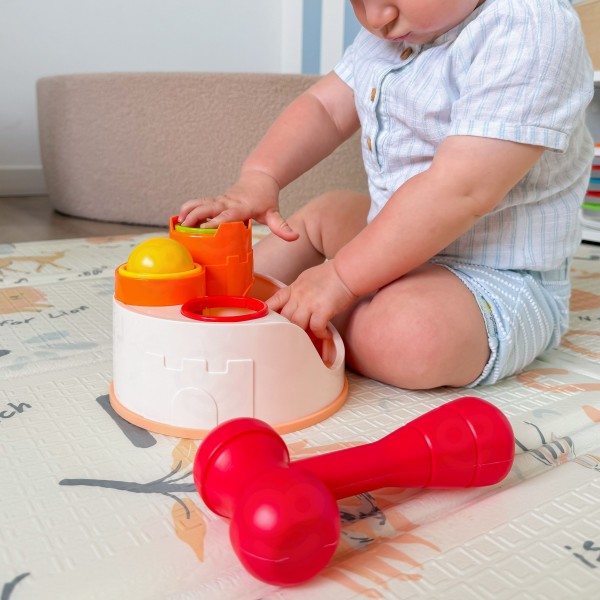 WOOPIE Punch Lock Balls Hammer Educational Toy 12m+-MAZUĻIEM (~0-5 gadi)-bebis.lv