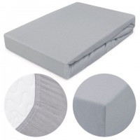 Простыня трикотажная влагостойкая 160x80 cm GREY (1050)