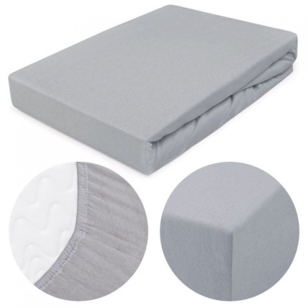 Простыня джерси влагостойкая 160x80 cm GREY (1050) Простыня джерси влагостойкая 160x80 cm GREY (1050)-Постельные принадлежности-bebis.lv