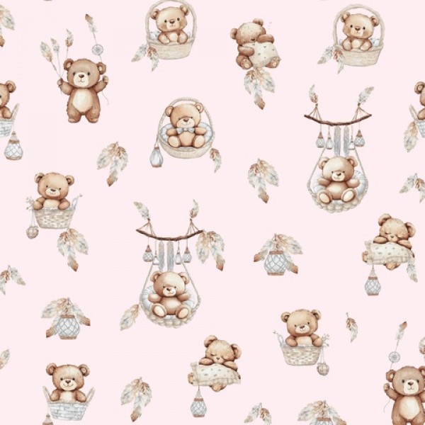 Bumper BEARS in BASKETS 360 cm-Gultas veļa un piederumi-bebis.lv