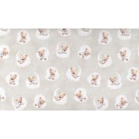 Бортик BEARS in CLOUDS beige 360 cm