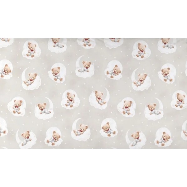 Бортик BEARS in CLOUDS beige 360 cm-Постельные принадлежности-bebis.lv