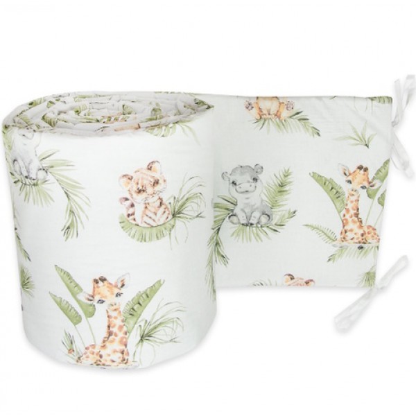 Bumper 360 ​​cm NEW ZOO beige-Gultas veļa un piederumi-bebis.lv