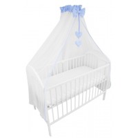 Chiffon Canopy for Baby Bed LIGHT BLUE 360x160 cm 