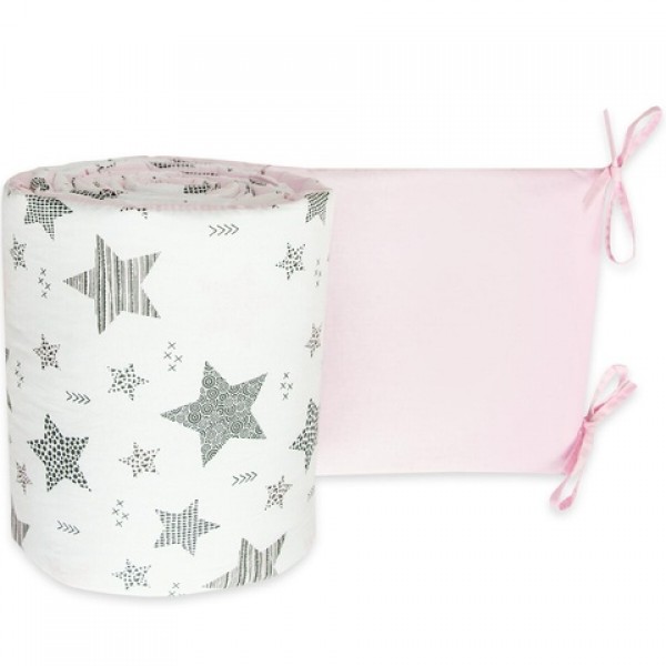 Apmale 180 cm NEW STARS pink-Gultas veļa un piederumi-bebis.lv