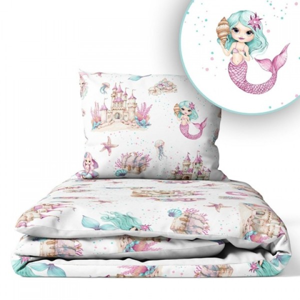 G/v komplekts 2 el. MERMAID K-2T120 (120x90)-Gultas veļa un piederumi-bebis.lv