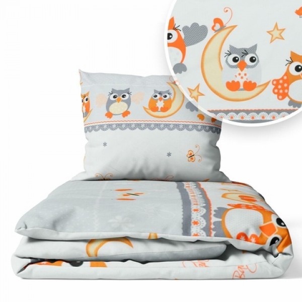 Комплект OWLS grey K-2P 135x100 (одеяло,подушка)-Постельные принадлежности-bebis.lv
