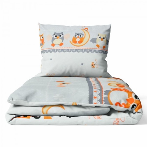 Комплект OWLS grey K-2P 135x100 (одеяло,подушка)-Постельные принадлежности-bebis.lv