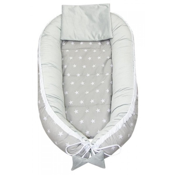 Ligzda-kokons ar aksesuāriem 5 el. VELVET STARS-Preces māmiņai-bebis.lv