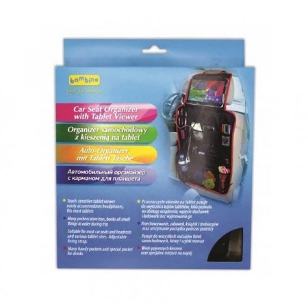 Зашитный чехол-органайзер с карманом для планшета 10484-Детские автосиденья-bebis.lv