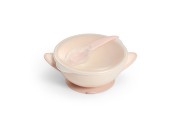 Bļoda ar piesūcekni un karoti Babyono 1063/06 CREAM