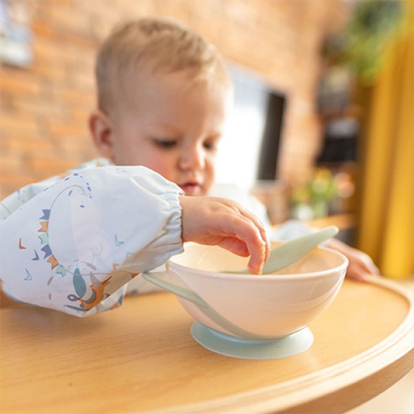 Bļoda ar piesūcekni un karoti Babyono 1063/07 GREEN Bļoda ar piesūcekni un karoti Babyono 1063/07 GREEN-Bērna barošana-bebis.lv