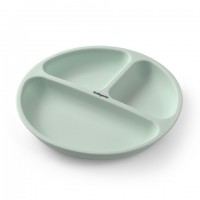 Silikona šķīvis 1482/03 mint + elastīgas karotes 1066 DĀVANĀ!