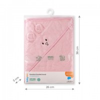 Bambusa dvielis ar kapuci 100x100 cm 1553/04