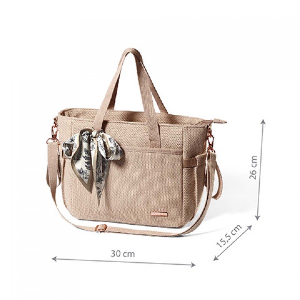 Māmiņas soma CARMEN beige 1571/02-Ratiņi un piederumi-bebis.lv