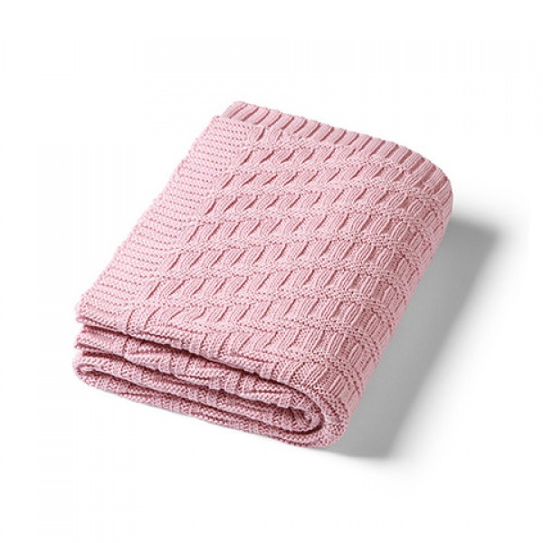 Adīta kokvilnas sedziņa BabyOno 1647/01 pink Adīta kokvilnas sedziņa BabyOno 1647/01 pink-Gultas veļa un piederumi-bebis.lv