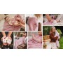 Adīta kokvilnas sedziņa BabyOno 1647/01 pink Adīta kokvilnas sedziņa BabyOno 1647/01 pink-Gultas veļa un piederumi-bebis.lv