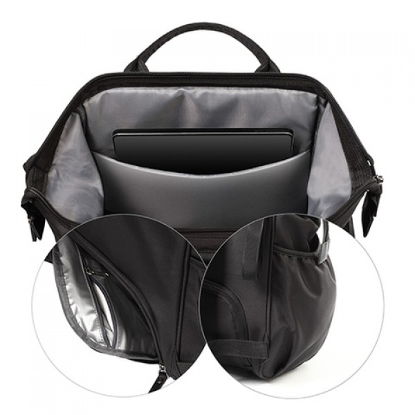 Рюкзак-сумка для коляски MODERN STYLE black 1649/01 Рюкзак-сумка для коляски MODERN STYLE black 1649/01-Детские коляски и принадлежности-bebis.lv