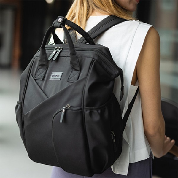 Рюкзак-сумка для коляски MODERN STYLE black 1649/01 Рюкзак-сумка для коляски MODERN STYLE black 1649/01-Детские коляски и принадлежности-bebis.lv