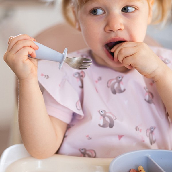 Ложка и вилка стальные Babyono 1665/02 pink-Кормление ребёнка-bebis.lv
