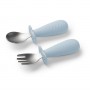 Ложка и вилка стальные Babyono 1665/01 blue-Кормление ребёнка-bebis.lv