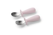 Karote un dakšiņa tērauda BabyOno 1665/02 pink