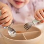 Karote un dakšiņa tērauda BabyOno 1665/03 beige Karote un dakšiņa tērauda BabyOno 1665/03 beige-Bērna barošana-bebis.lv