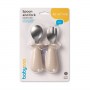 Karote un dakšiņa tērauda BabyOno 1665/03 beige Karote un dakšiņa tērauda BabyOno 1665/03 beige-Bērna barošana-bebis.lv