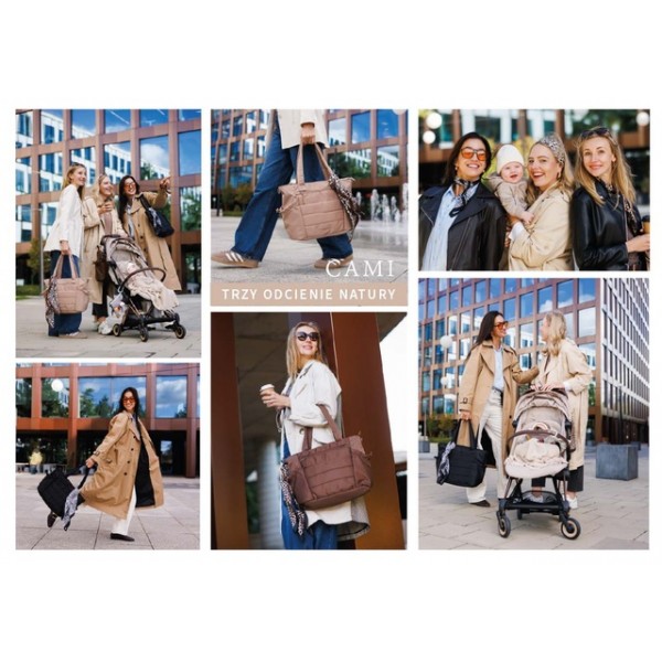 Māmiņas soma CAMI beige 1672/02 beige-Ratiņi un piederumi-bebis.lv