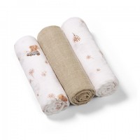 Muslin diaper set SUPER SOFT (3 pcs.) 348/15 bear