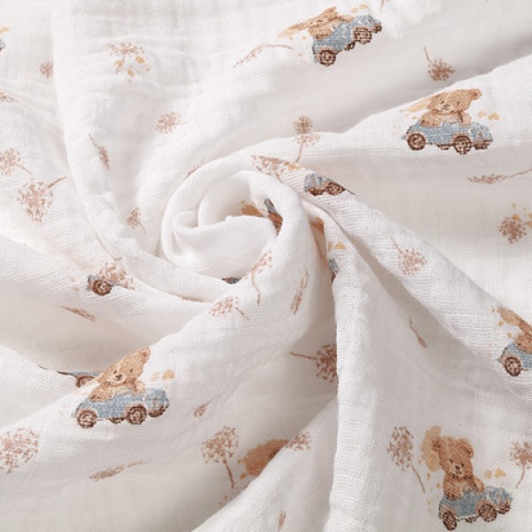 Muslin diaper set SUPER SOFT (3 pcs.) 348/15 bear-Gultas veļa un piederumi-bebis.lv