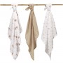 Muslin diaper set SUPER SOFT (3 pcs.) 348/15 bear-Gultas veļa un piederumi-bebis.lv