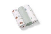 Muslīna autiņu komplekts SUPER SOFT (3 gab.) 348/16 hedgehog