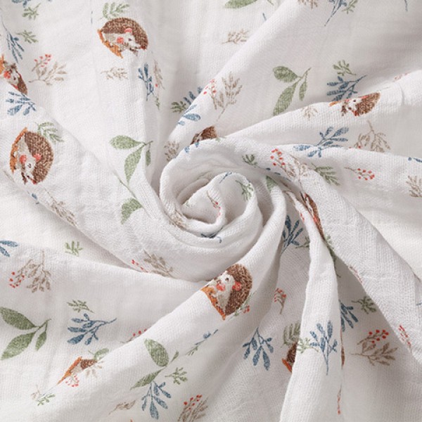 Muslin diaper set SUPER SOFT (3 pcs.) 348/16 hedgehog-Gultas veļa un piederumi-bebis.lv