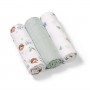 Muslin diaper set SUPER SOFT (3 pcs.) 348/16 hedgehog-Gultas veļa un piederumi-bebis.lv