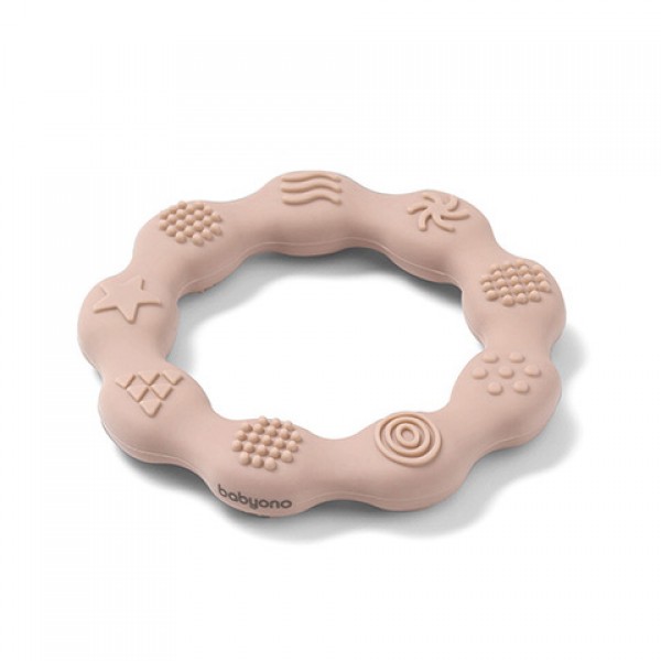 Teething ring elastic RING 825/04 beige-MAZUĻIEM (~0-5 gadi)-bebis.lv