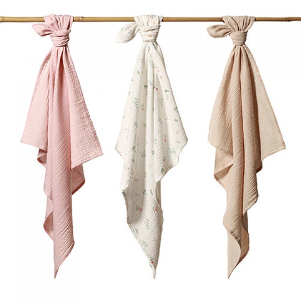 Muslīna autiņi, krokainie, 3 gab. SUPER SOFT 828/01-Gultas veļa un piederumi-bebis.lv