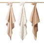 Muslīna autiņi, krokainie, 3 gab. SUPER SOFT 828/02-Gultas veļa un piederumi-bebis.lv